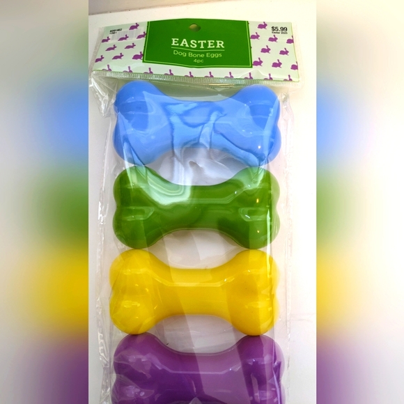 Plastic Easter Eggs Dog Bone-shaped Set Novelty Candy Hunt Fill Basket - Picture 3 of 4